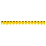 CAB3 - Markers for terminal blocks and wiring 0.15 to 0.5mm² black letters on yellow background 0.15-0.5mm² letter S pack of 300