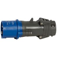 HYPRA - IEC industrial straight plastic plug IP44 2P+E 240V a.c. 16A grey