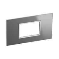 ARTEOR Square 3 Module Coverplate Reflective Stainless Steel