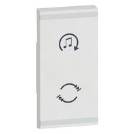 Arteor - MyHOME - Square key cover BUS/SCS - sound source selection - 1 module - white