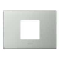 ARTEOR Square 2 Module Horizontal Coverplate Pearl Aluminium