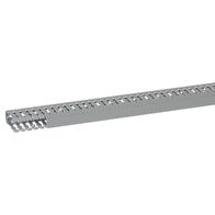 Transcab - Cable grey duct with cover - 2 metre length 25x60mm 2m 12.5mm finger DIN pitch with cover grey