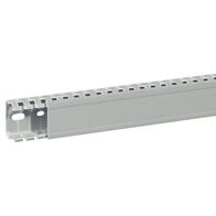 Transcab - Cable grey duct with cover - 2 metre length 40x25mm 2m 12.5mm finger DIN pitch with cover grey