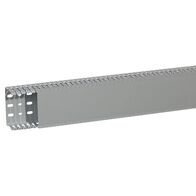 Transcab - Cable grey duct with cover - 2 metre length 100x60mm 2m 12.5mm finger DIN pitch with cover grey