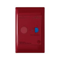 Excel Life - Medical - Common plate - RCD plate 10mA - with power available - antimicrobial & chemical resistant RCD switch with circuit ID - red