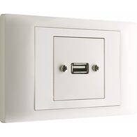 Excel Life - Common plate - USB outlet Type A white