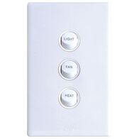 Excel Life 10A Instant Heat Controller Switch 3 Gang Gloss White