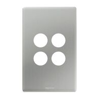 Excel Life Switch Coverplate 4 Gang Matt Silver
