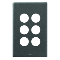 Excel Life Switch Coverplate 6 Gang Urban Grey