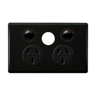 Excel Life 10A Horizontal Double Powerpoint with Extra Function Hole Black