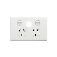 Excel Life 10A Horizontal Double Powerpoint with Extra Function Hole Matt White