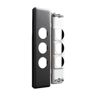 Excel Life Architrave Grid & Plate 3 Gang Urban Grey