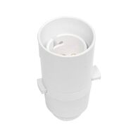 Lamp holder skirt 2P pushbar switch 1/2 brass thread with nipple top entry - white