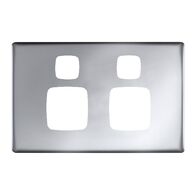 Linea - Powerpoint coverplate 2 gang matt silver