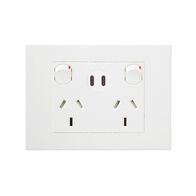 HPM VIVO Double Power Point with Type C+C 15W USB Charger Mechanism White