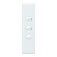 HPM VIVO 10A 3 Gang Architrave Switch White