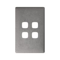 Linea - Coverplate 4 gang gun metal