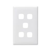 Linea - Grid & plate only 5 gang white