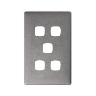 Linea - Coverplate 5 gang gun metal