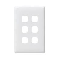 Linea - Coverplate 6 gang white