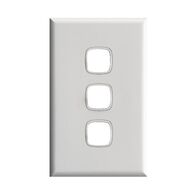 Excel - Grid & plate For 770 series mechanisms - 3 gang gloss white