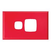 Excel - Single powerpoint coverplate 1 gang Red