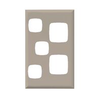 EXCEL - Double vertical powerpoint with extra funtion hole coverplate only - Beige