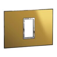 ARTEOR Square 1 Module Horizontal Coverplate Reflective Gold