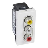 Legrand Arteor Triple Female RCA Socket 1 Module White