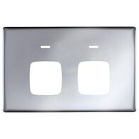 Linea - Powerpoint coverplate 2 gang autoswitch matt silver