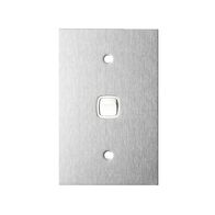 Architectural metal - Grid & stainless steel plate 1 gang black