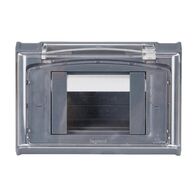 AQUA ARTEOR IP44 3 Module Shallow Mount Adaptor with Cover Cement Grey