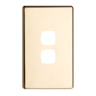 EXCEL - 2 Gang Switch Coverplate Only - Polished Brass