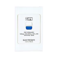 Excel - Vertical switch 240V a.c. with RCD 30mA white