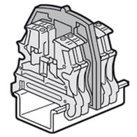 Viking3 - separation and insulation divider 2 entries/2 outlets and disconnect type 6mm pitch