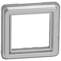 Soliroc Adaptor for 2 module mechs IP20 metal silver