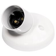Weatherproof angled batten holder white B22 angle 90mm base 50mm mounting centre, IP33 - white