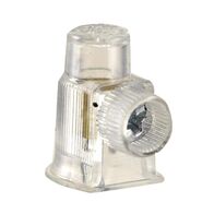 HPM 50A 1 Screw Heavy Duty Insulated and Earth Cable Connector 6.6mm Hole Blue Tinted - 100 Pack