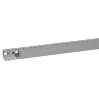 Transcab - Cable grey duct with cover - 2 metre length 40x40mm 2m 12.5mm finger DIN pitch with cover grey