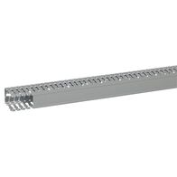 Transcab - Cable grey duct with cover - 2 metre length 40x60mm 2m 12.5mm finger DIN pitch with cover grey