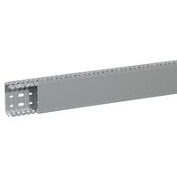 Transcab - Cable grey duct with cover - 2 metre length 80x40mm 2m 12.5mm finger DIN pitch with cover grey