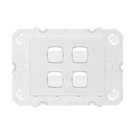 Arteor 770 series - Horizontal rocker switch - Single Pole Double Throw 4 gang 2 way 16A 240V a.c. white
