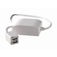 Arteor 770 series - Dual USB charger mechanism for plasterboard or single brick installations 2x2.4A 250V a.c. white