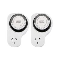 HPM 24h Double Pole Analogue Timer - Twin Pack