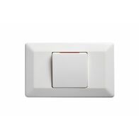Como - Horizontal Single Pole Double Throw - rocker Switch 1 gang 10A 240V a.c. with red line white