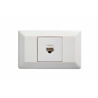Como - Horizontal RJ45 socket A/V socket 1 gang RJ45 Cat6 white
