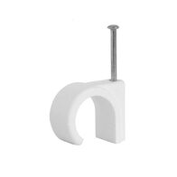 HPM Hook Type Cable Clips 8-10mm White - 20 Pack
