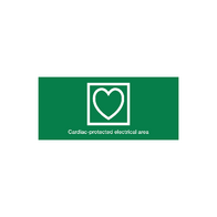 Excel Life Medical Cardiac Arrest Designated Area Sign 200x90mm Green