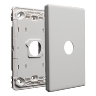 Excel Life EM Series Grid & Plate 1 Gang Gloss White