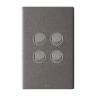 Excel Life 16A 2 Way Single Pole Double Throw Vertical Rocker Switch 4 Gang Urban Grey